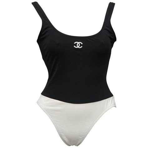 black and white chanel bathing suit|chanel swimwear official website.